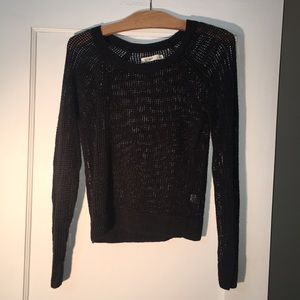 Old Navy black mesh sweater SZ L